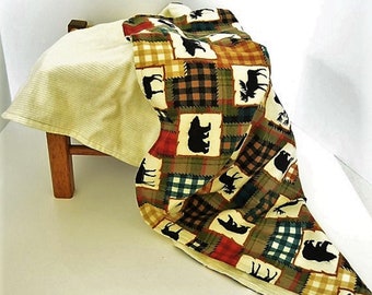 Western Wildlife Baby Blanket - Hand Crafted Receiving Blanket