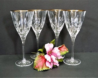 Cut Glass Wine Glasses - Vintage Stemware