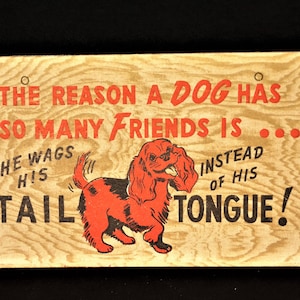 Vintage Komic Kard - Why A Dog Has Friends, Vintage Postcard