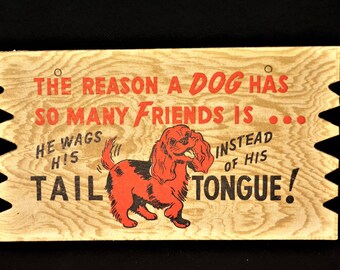 Vintage Komic Kard - Why A Dog Has Friends, Vintage Postcard