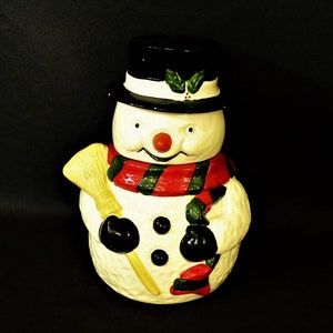 Vintage Snowman Cookie Jar