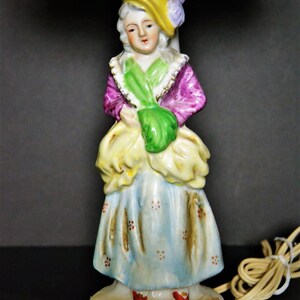 Vintage Porcelain Colonial Figurine Lamps With Bookends - Etsy