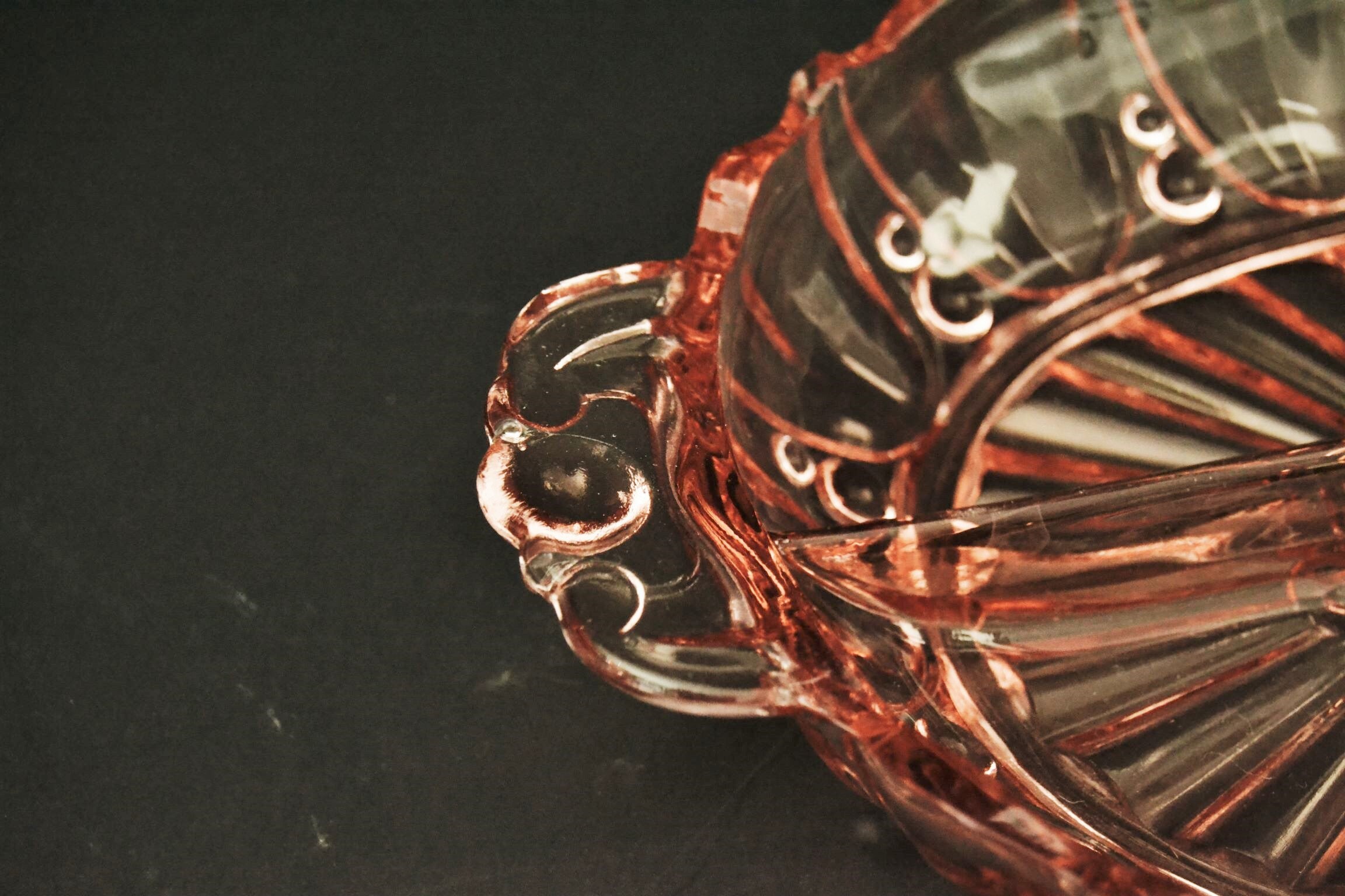 Pink Depression Divided Dish Oysters and Pearl From Hocking Etsy