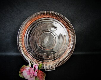 Pink Depression Glass Platter, Queen Mary from Anchor Hocking