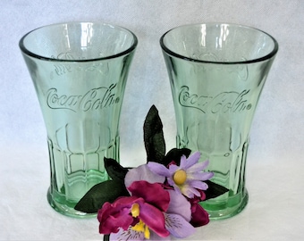 Vintage Coca-Cola Flair Top Glasses from Libbey