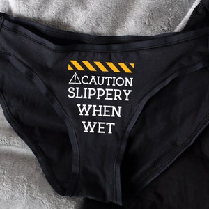 Couples Underwear, Funny Valentines Gift for Him, Funny Underwear Men, Caution Choking Hazard Slippery When Wet, Anniversary Gift for Him image 2