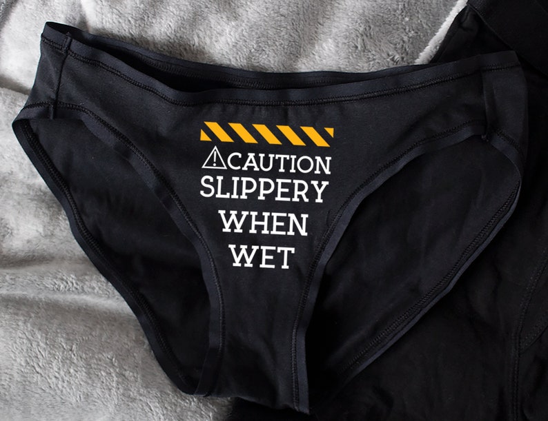 Couples Underwear, Funny Valentines Gift for Him, Funny Underwear Men, Caution Choking Hazard Slippery When Wet, Anniversary Gift for Him image 2