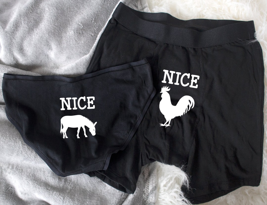 Funny Underwear Set for Couples, Manly Gift, Personalized Boxers