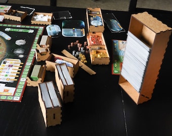 Terraforming Mars Board Game Organizer Build Kit, Fits Sleeved Cards and Expansions, Easy Game Setup & Tear Down, Boardgame Insert