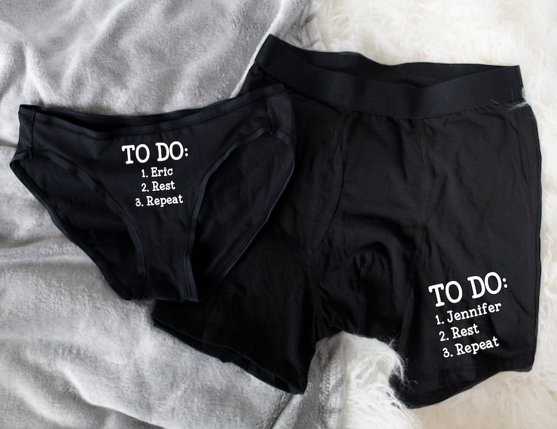 Personalized Underwear Matching Set Couples Gift Funny Etsy