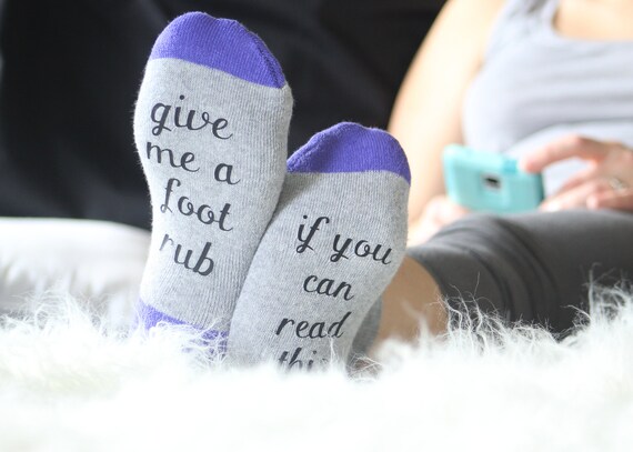 Foot Rub Socks If You Can Read This Socks Womens Rub My | Etsy