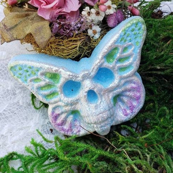 Butterfly Skull Bath Bomb - Skull Bath Bomb - Goth Gift for Her