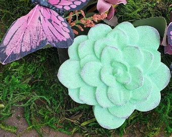 Succulent Bath Bomb: Black Orchid Scented, Gardener Gift, Nature Lover