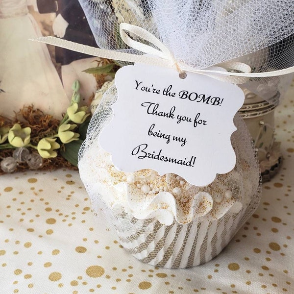 Bridesmaid Thank You Gift - Thank You for being my Bridesmaid - Maid of Honor Thank You Gift - Cupcake Bath Bomb