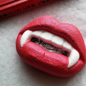 Vampire Fangs Lips Bath Bomb - Halloween Bath Bomb - Goth Gift - Bite Me