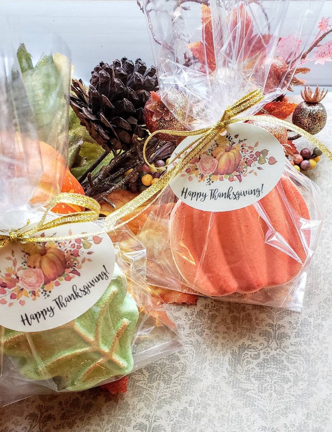 Thanksgiving Bath Bomb Favors - Pumpkin \u0026 Leaf Aromatherapy Gifts - Etsy, image size:1080x1402