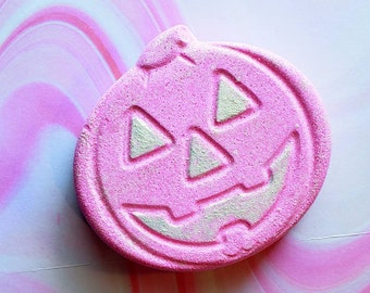 Jack O Lantern Bath Bomb: Halloween Pink Pumpkin Gift
