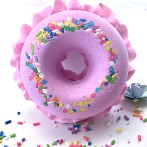 Donut Bath Bomb Donut Party Favors Happy Birthday Gift image 2