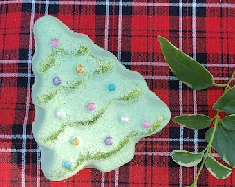 Christmas Tree Bath Bomb - Kids Stocking Stuffers - Hostess Gift - Holiday Bath & Body Present - Stocking Stuffers for Teens