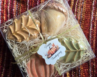 Thanksgiving Bath Bomb Gift Set: Pumpkin, Acorn, Leaves