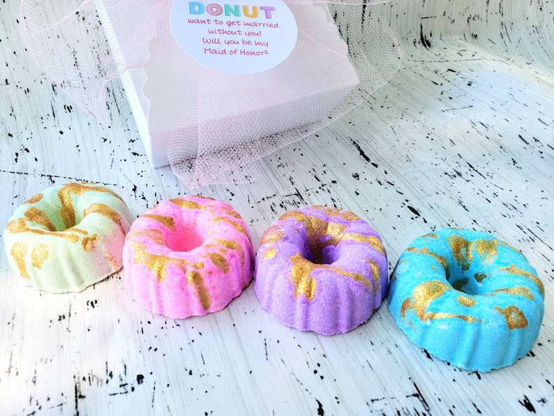 Bridesmaid Gifts Maid of Honor Proposal Bridesmaid Proposal Bath Bomb Donut Wedding Flower Girl Proposal Will You Be My Bridesmaid