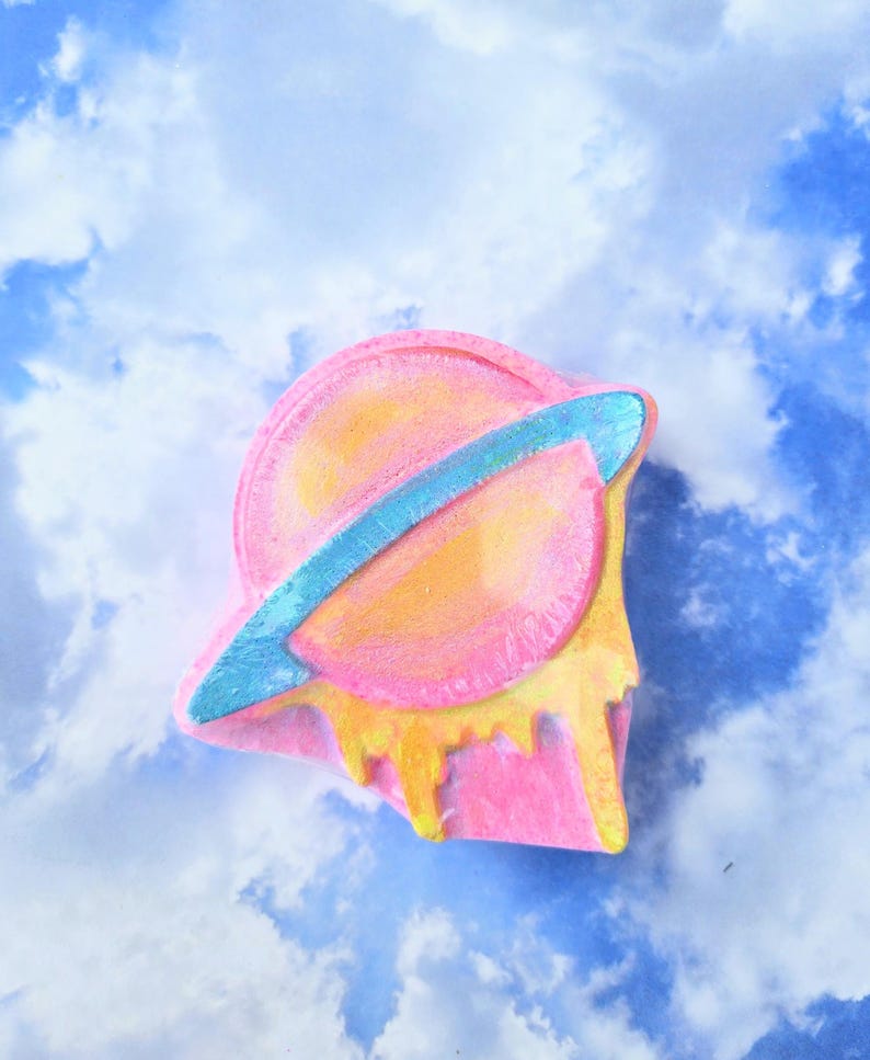 Saturn Bath Bomb: Outer Space Gift for Kids - Galaxy Bath Bomb - Space Party Favors image 12