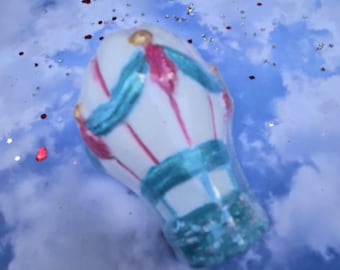 Hot Air Balloon Bath Bomb: Patriotic Party Favors,  Independence Day Gift, Red White and Blue