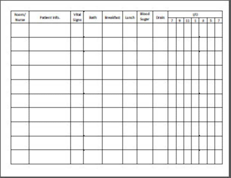 Printable Cna Shower Sheets