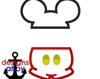 mr mouse split mickey mouse head with buttons and ears applique design 4x4 5x7 6x10 embroidery, personalization, birthday outfit.