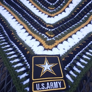 US Army Themed Afghan Throw