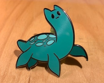 Pawch Ness Monster - Loch Ness Monster Nessie Cryptid Kitty Hard Enamel Pin