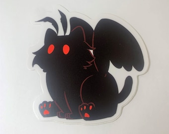 Moth Cat Sticker - Mothman kitty