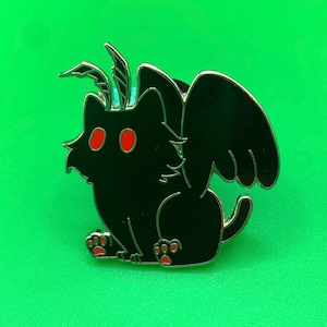 Mothcat! - Mothman Cryptid Kitty Hard Enamel Pin