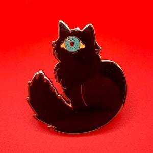 Blinky the Eldritch Cryptid Kitty Hard Enamel Pin