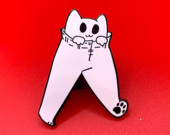 Fresno Beancrawler - Fresno Nightcrawler Cryptid Kitty Hard Enamel Pin