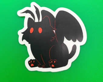 Moth Cat Sticker - Mothman kitty