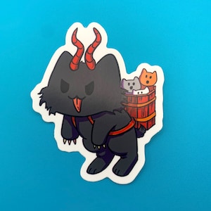Krampuss Sticker - Krampus Cryptid Cat