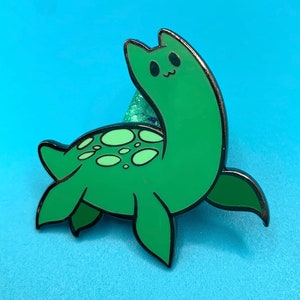 Pawch Ness Monster - Loch Ness Monster Nessie Cryptid Kitty Hard Enamel Pin