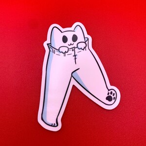 Fresno Beancrawler Sticker - Fresno Nightcrawler Cryptid Kitty - Eldritch Beans