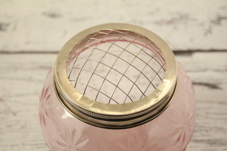 Vintage Pink Depression Glass Flower Frog Container Hobnail Etsy