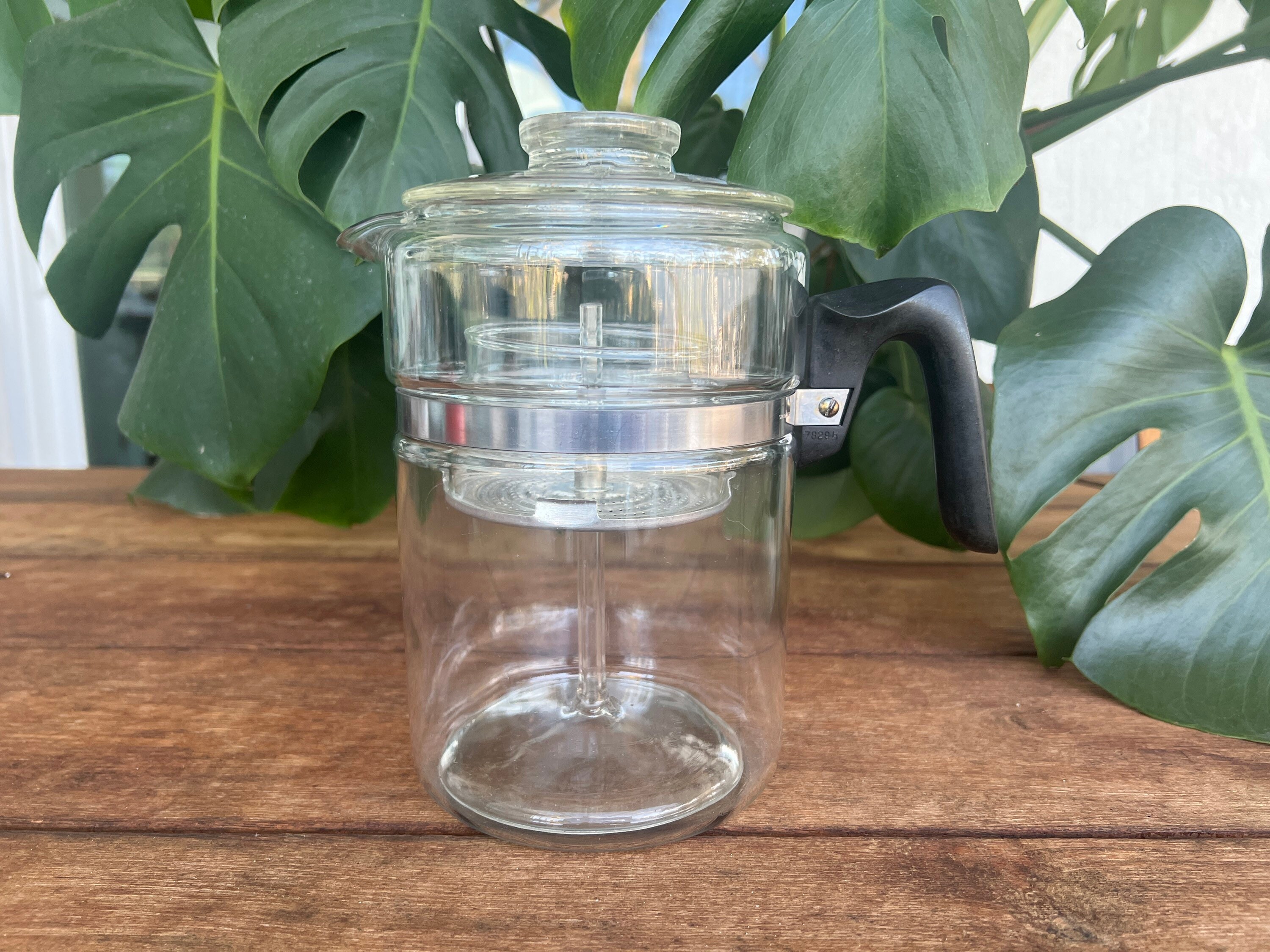 Glass coffee percolator hot sale
