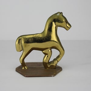 Vintage Brass Horse | The Detricks Interiors | Patina | Mid-Century | Animal Figurine | Decorative Statue | Home Decor | Room Decoration
