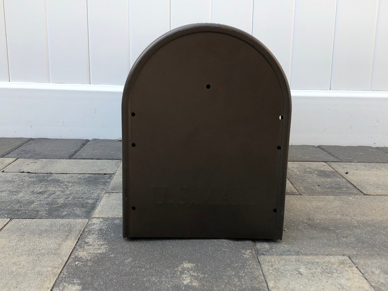 Vintage Metal Tin Mailbox US Mail Post Box Bronze Painted Steel Wedding Card Gift Holder Vintage Decor Manufactured by Gibraltar Industries