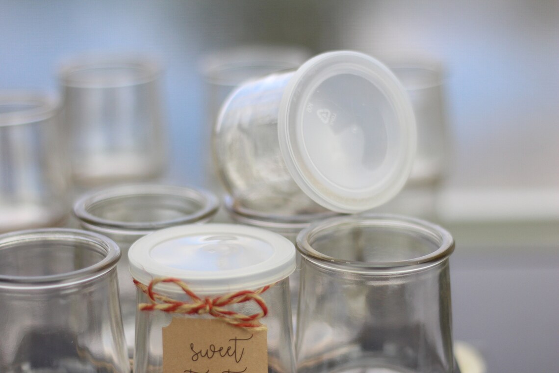 Clear Plastic Lids for Oui Yogurt Glass Cups Food Safe BPA Etsy