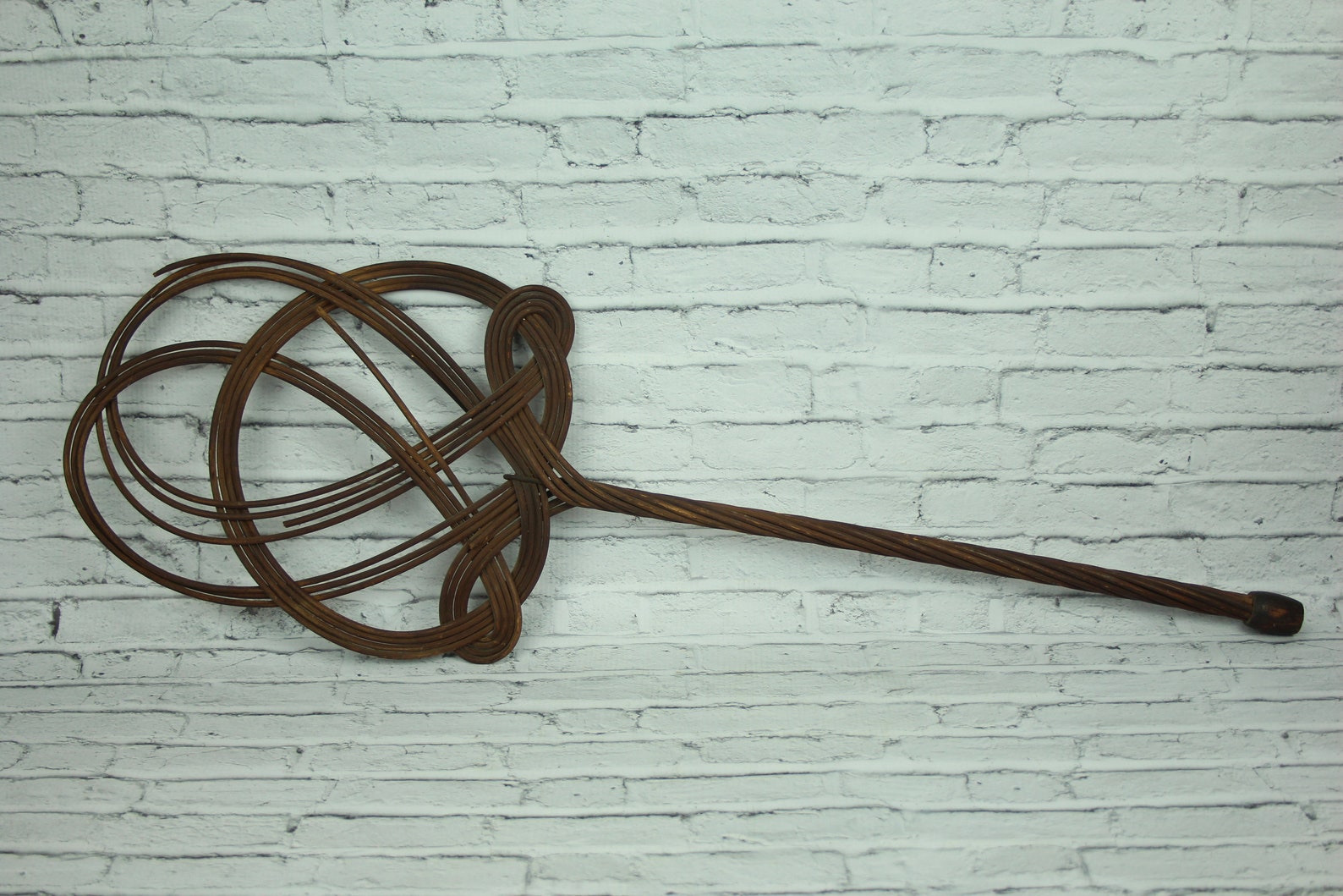 Antique Victorian Carpet Beater Rattan Woven Wood Rug Cleaner Etsy