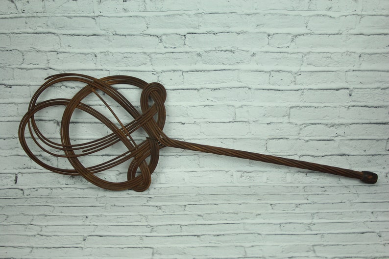 Antique Victorian Carpet Beater Rattan Woven Wood Rug Cleaner Etsy