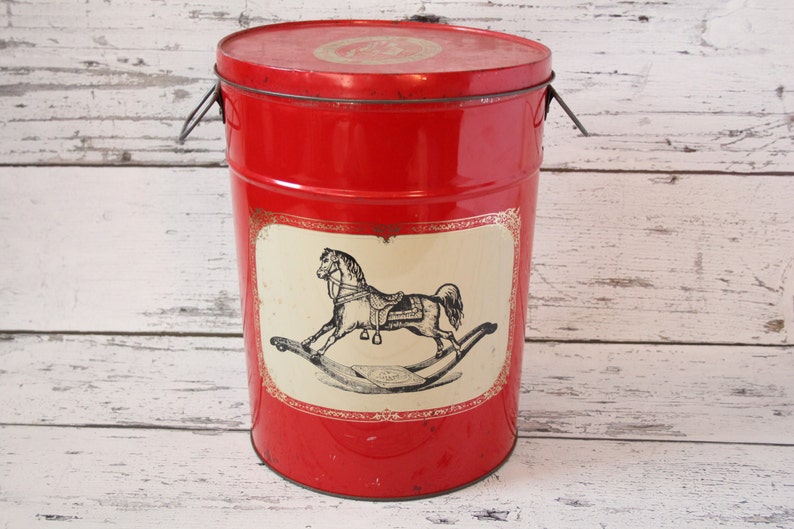 red tin container