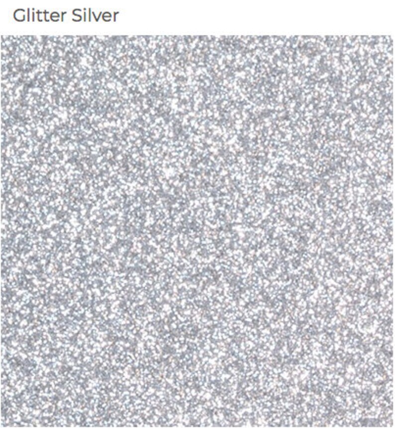 May include: Silver glitter background with a fine, sparkly texture.