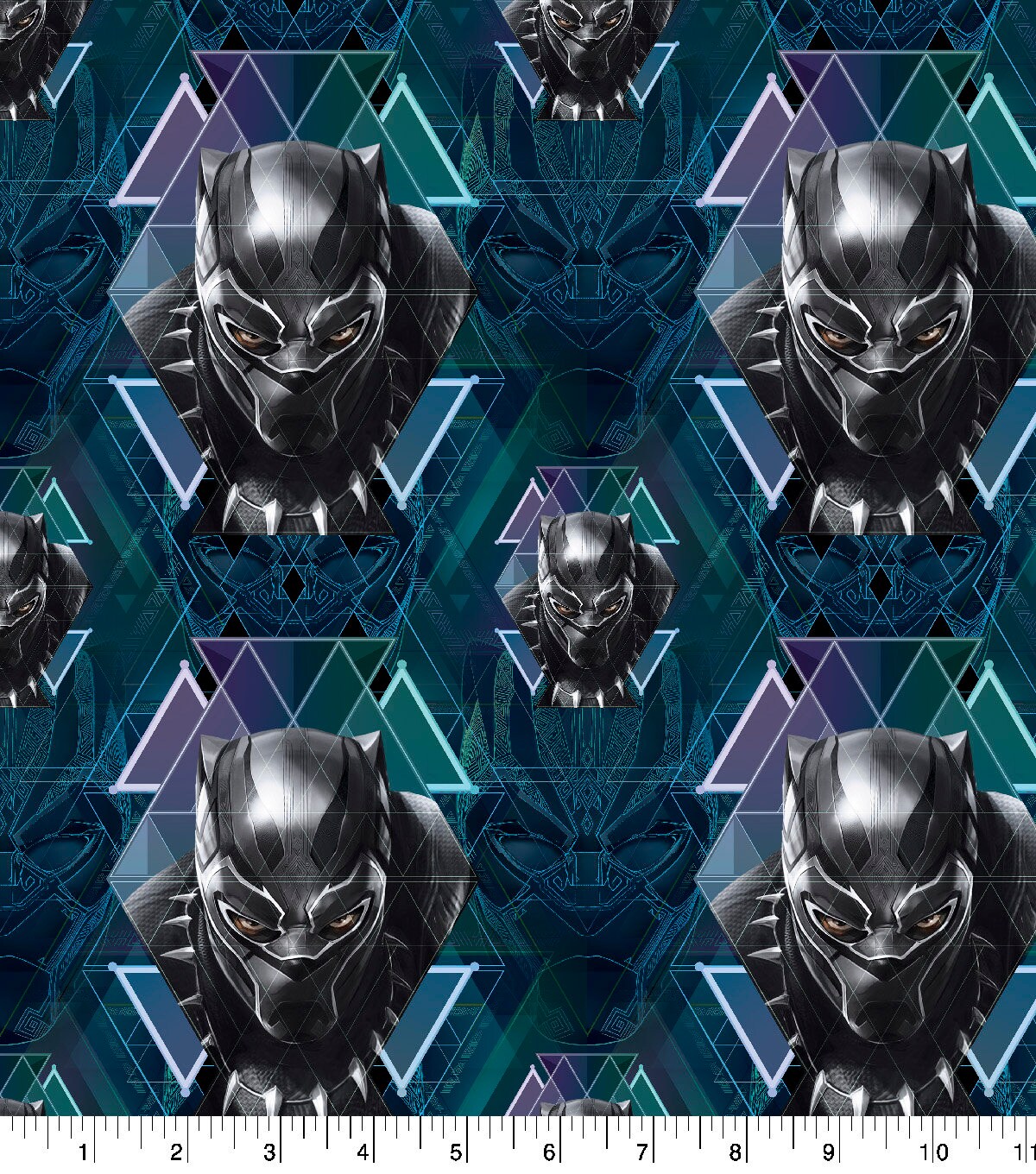 Black Panther Fabric By The Cut Superhero Fabric 100 Cotton Black Green Purple Fat Quarter 1 4 Yard 1 2 Yard 1 Yard