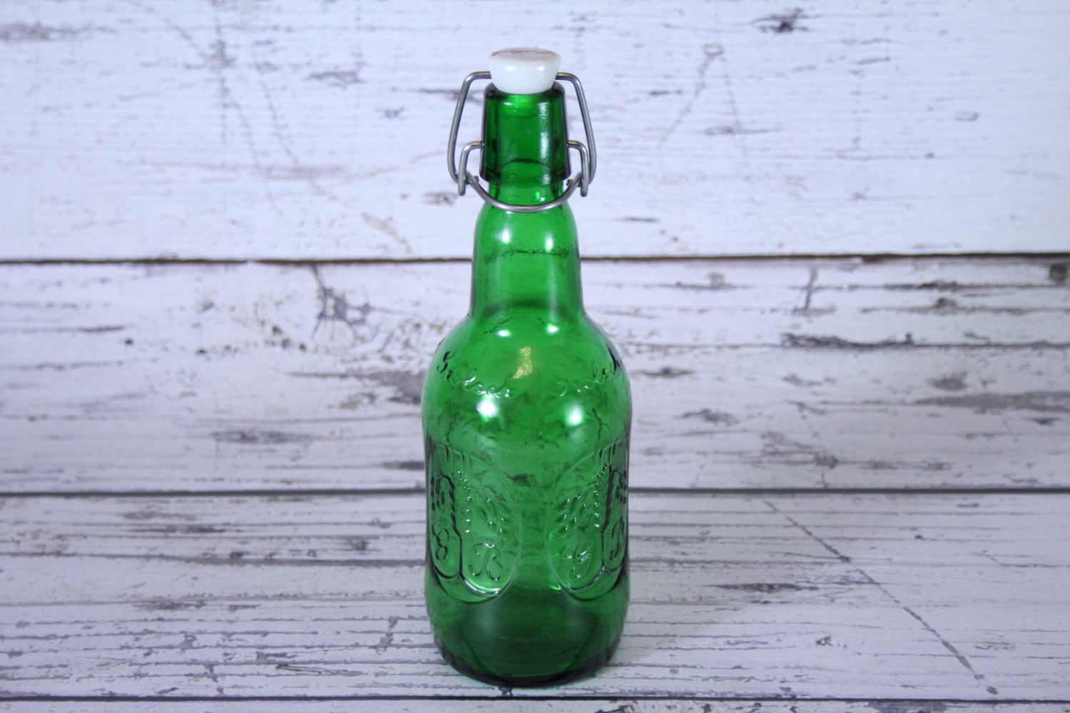 Vintage Grolsch groen glas bier fles